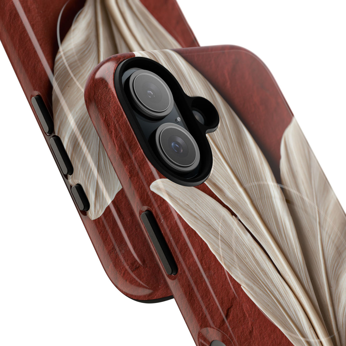 Carved Ivory Plume · Tough 2.0 Magnetic Phone Case for iPhone · Red