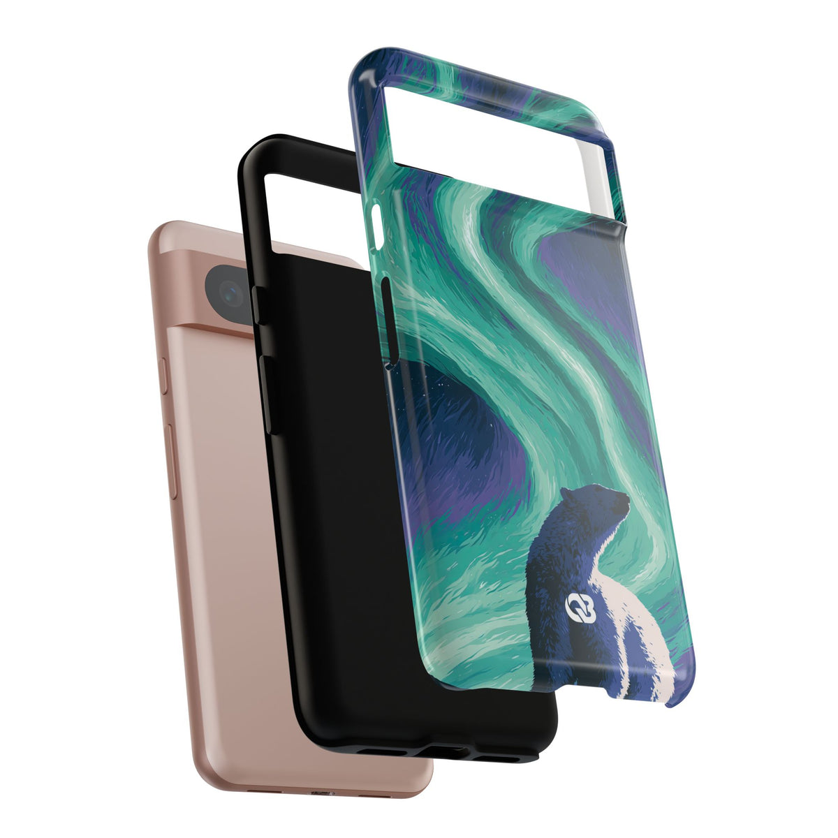 Arctic Aurora Bear · Tough Phone Case for Pixel ·  Teal