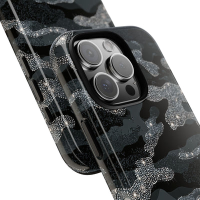 Glitter Shadow Camo · Tough Phone Case for iPhone · Black