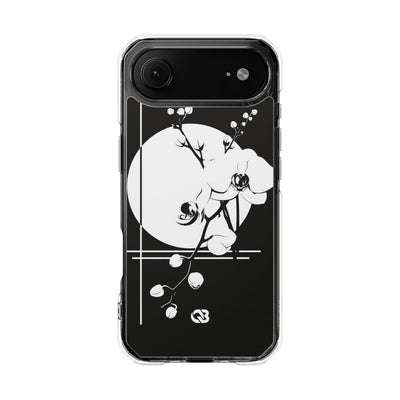 Black Impact MagSafe Phone Case for iPhone - Lunar Orchid Grid
