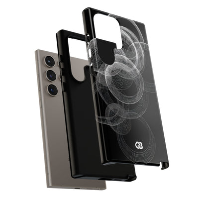 Black Tough Phone Case for Samsung - Kinetic Wireframe Orbit
