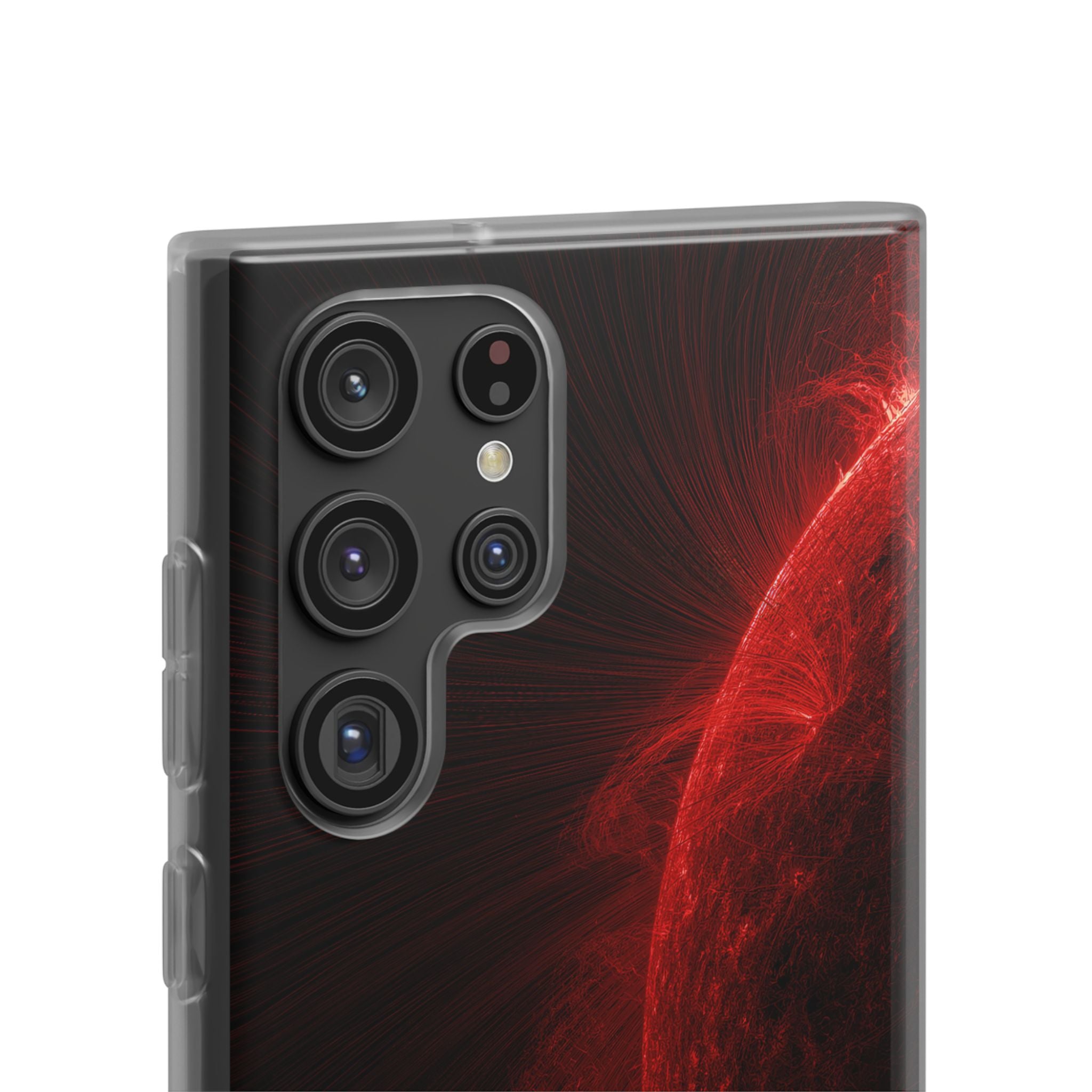 Red Lite Phone Case for Samsung - Solar Crimson Flare