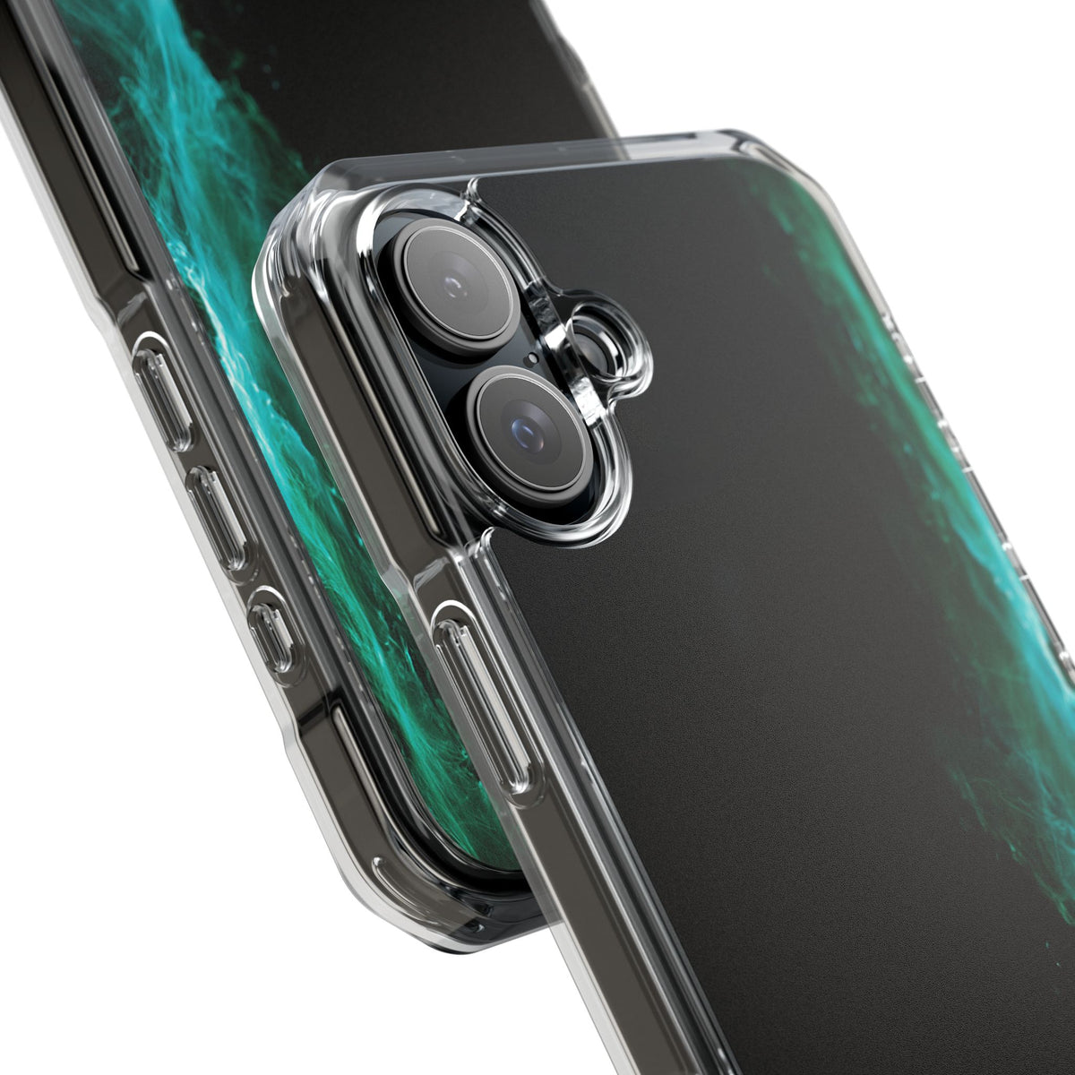 Luminous Plume · Clear Impact Magnetic Phone Case for iPhone · Teal