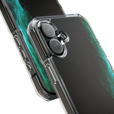 Luminous Plume · Clear Impact Magnetic Phone Case for iPhone · Teal
