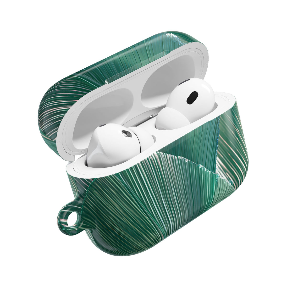 Translucent Fan Palm · Hard Case for AirPods & AirPods Pro · Teal