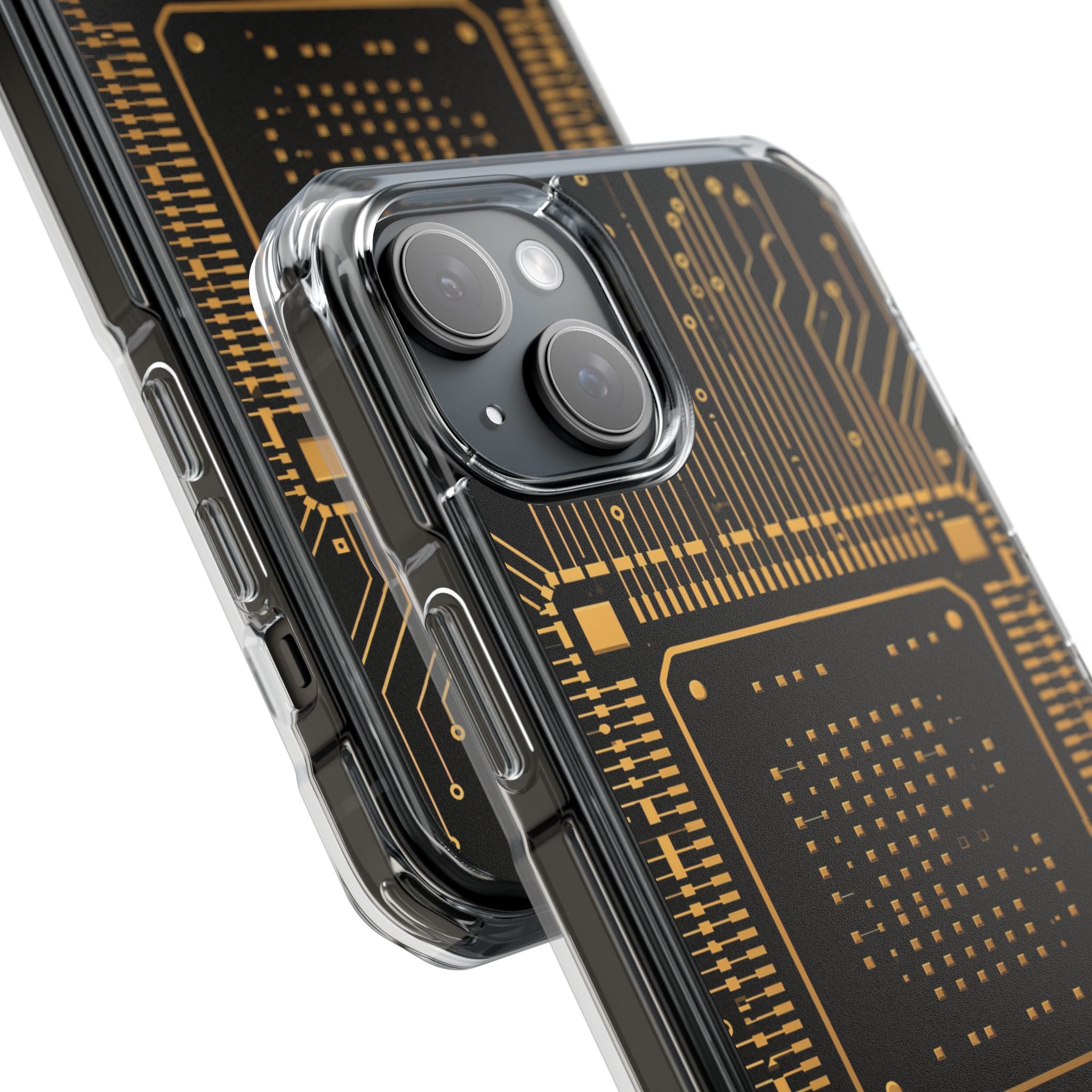 Gold Impact MagSafe Phone Case for iPhone - Cyber Gold Processor
