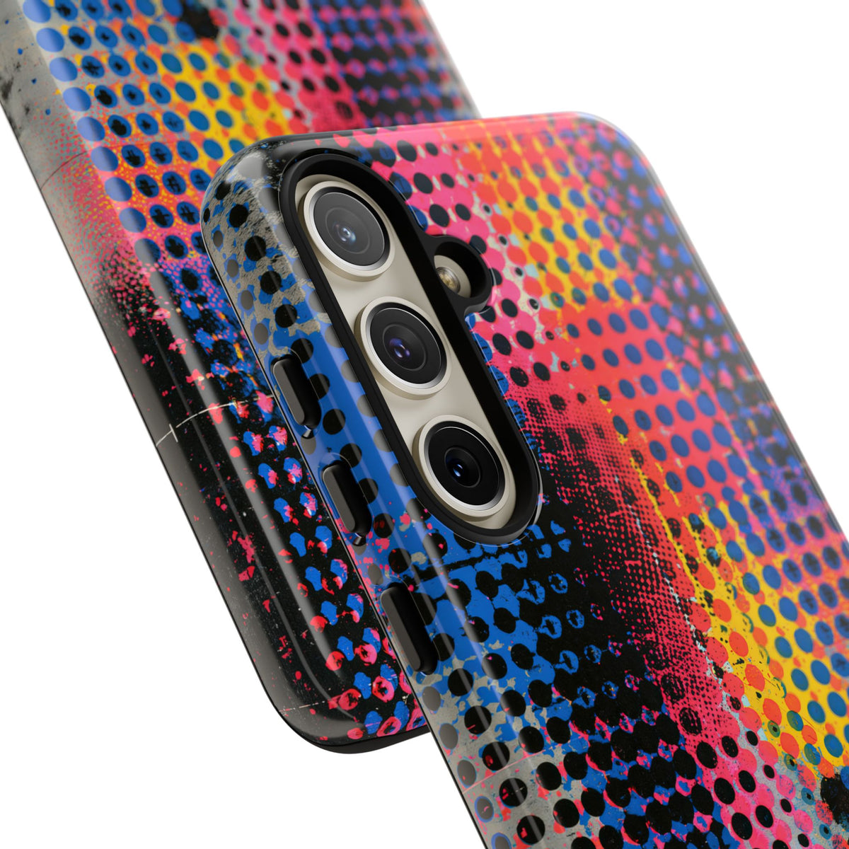Chromatic Halftone Grid · Tough Phone Case for Samsung · Blue