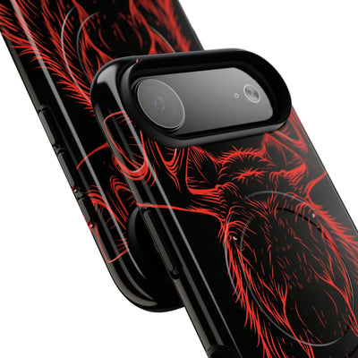 Crimson Horizon Moose · Tough 2.0 Magnetic Phone Case for iPhone · Black