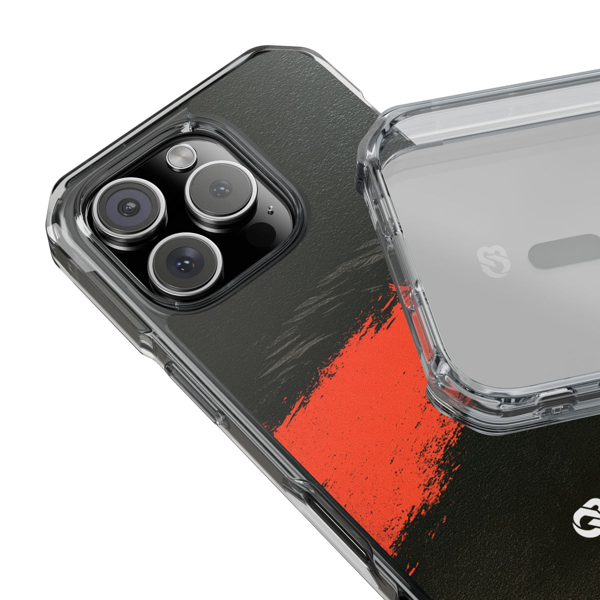 Crimson Raptor Noir · Clear Impact Magnetic Phone Case for iPhone ·  Black