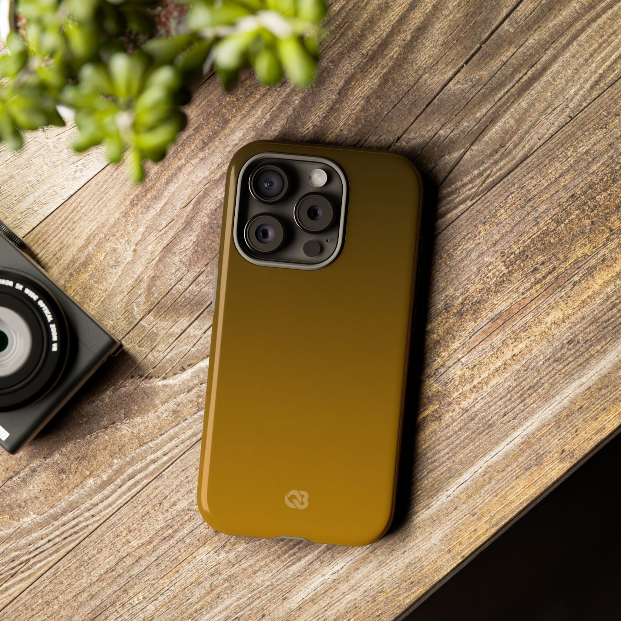 Gold Tough Phone Case for iPhone - Scorched Gold Haze