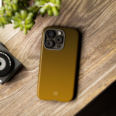 Gold Tough Phone Case for iPhone - Scorched Gold Haze