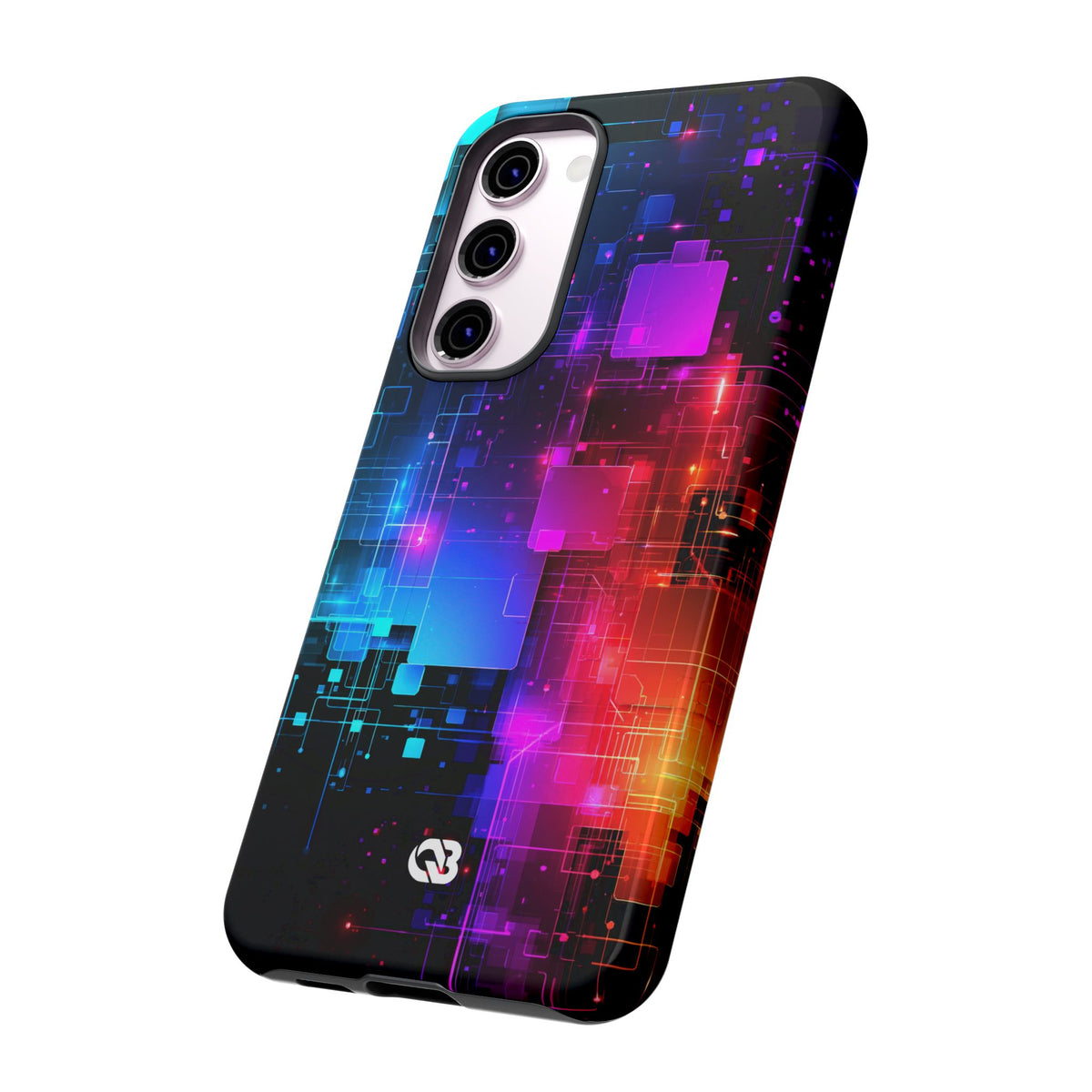 Spectral Circuit Grid · Tough Phone Case for Samsung · Black