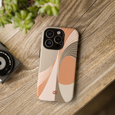 Orange Tough Phone Case for iPhone - Desert Arc Horizon