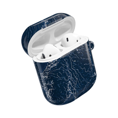 Nordic Contour Chart · Hard Case for AirPods & AirPods Pro · Blue