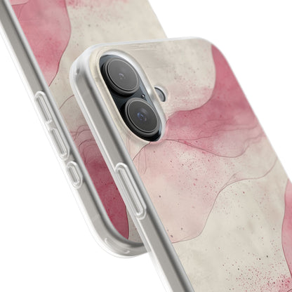 Crimson Waves iPhone 16 Plus Case - Soft