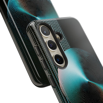 Blue Tough Phone Case for Samsung - Cyan Vector Sphere