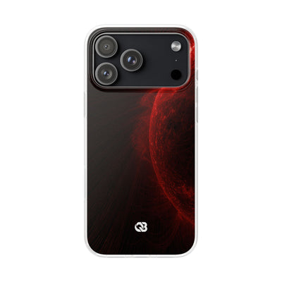 Red Lite Phone Case for iPhone - Solar Crimson Flare
