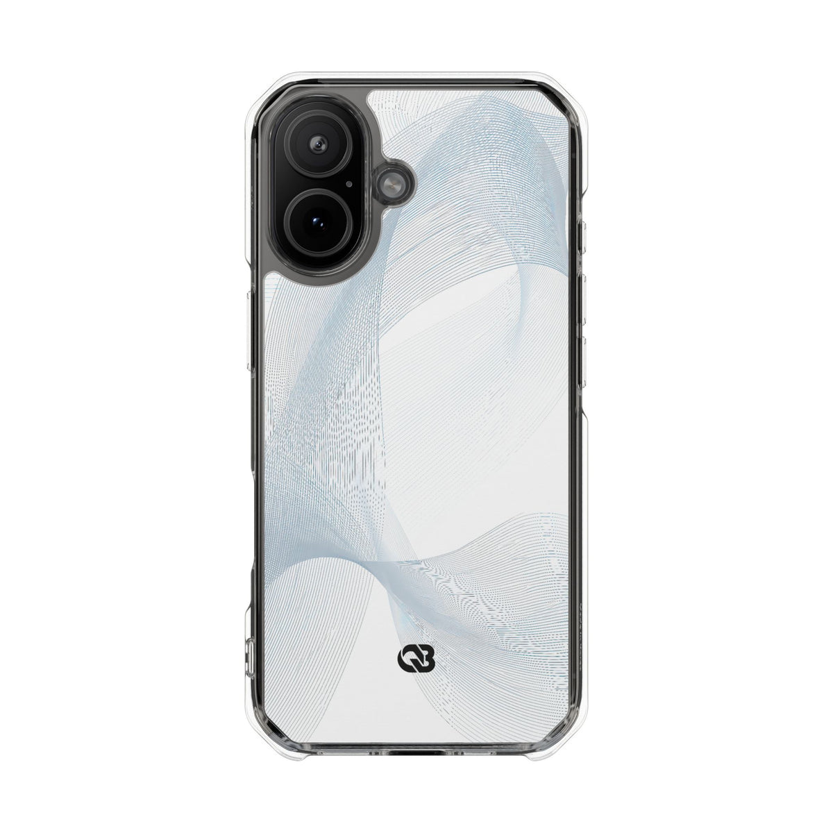 Glacial Contour Waves · Clear Impact Magnetic Phone Case for iPhone · White