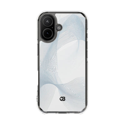Glacial Contour Waves · Clear Impact Magnetic Phone Case for iPhone · White