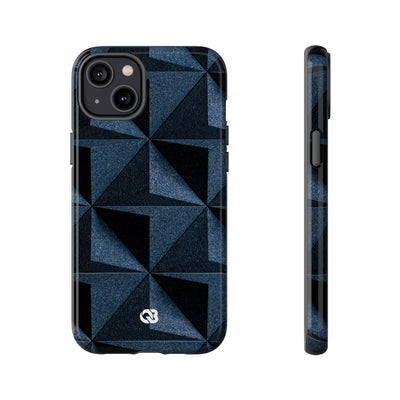 Blue Tough Phone Case for iPhone - Indigo Basalt Facets