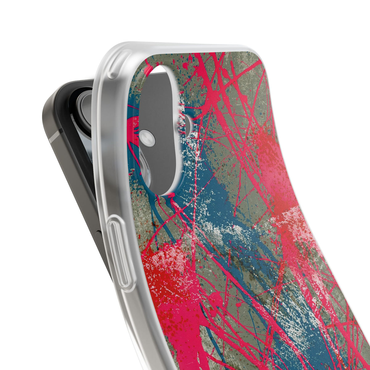 Neon Static Drip · Lite Phone Case for iPhone ·  Pink