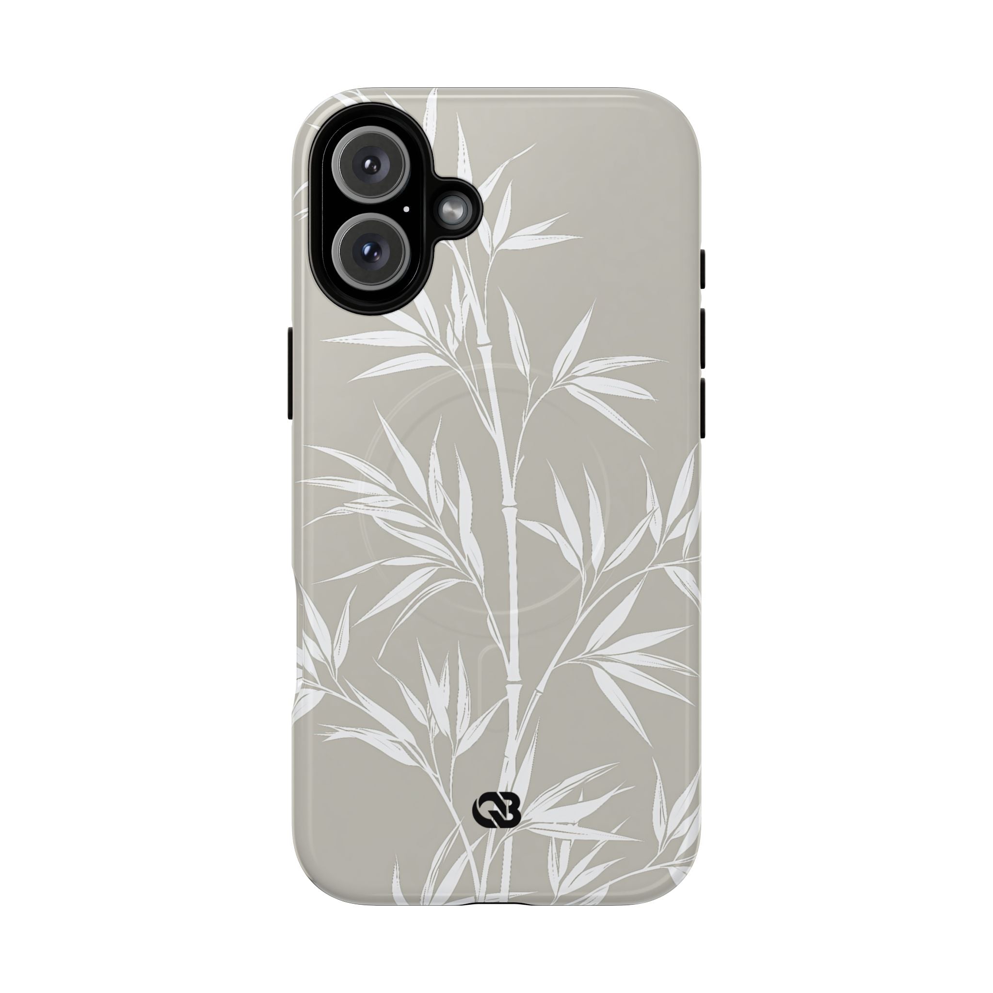 Beige Tough 2.0 Magsafe Phone Case for iPhone - Sandstone Bamboo Stalks