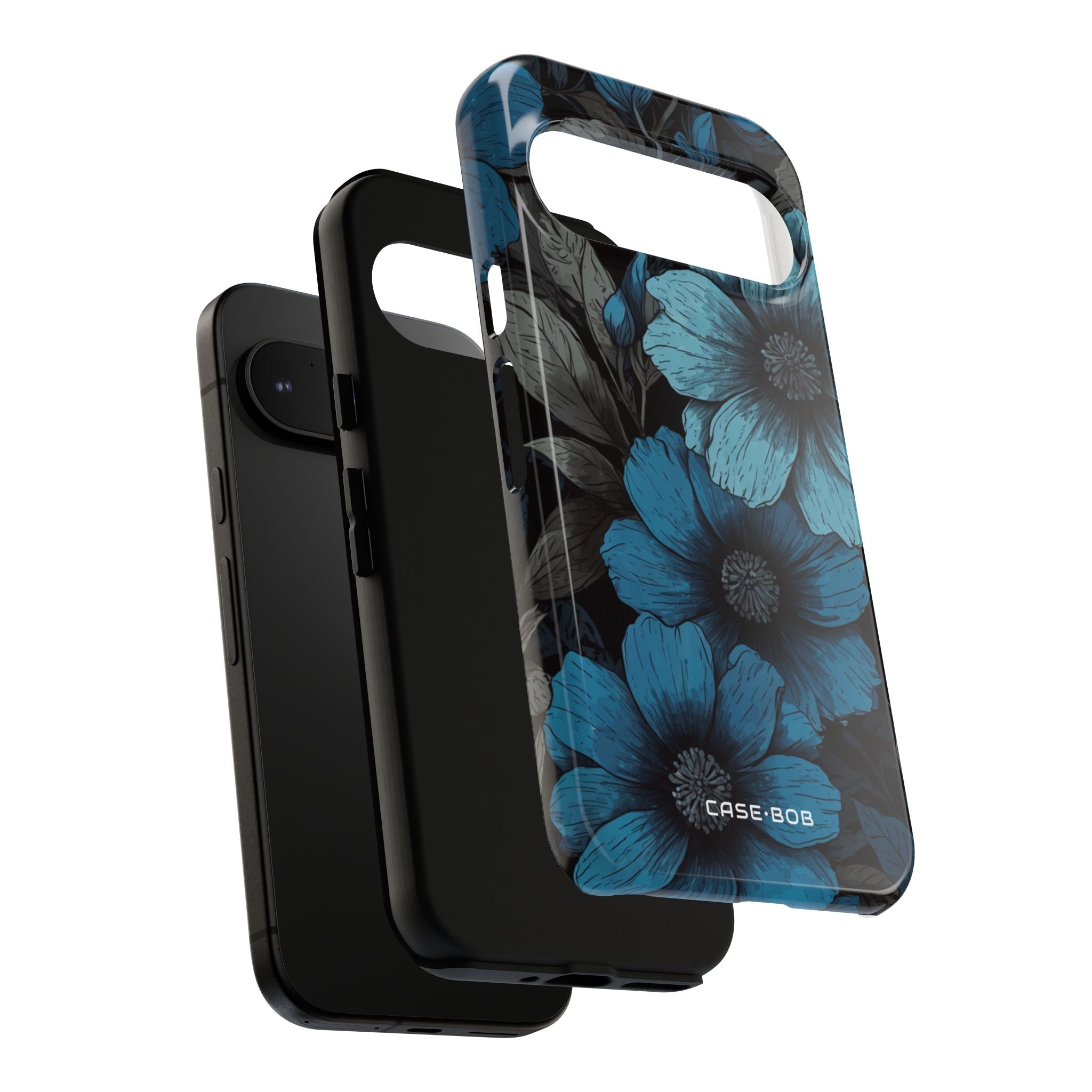 Blue Petal Radiance Google Pixel 9 Case - Tough