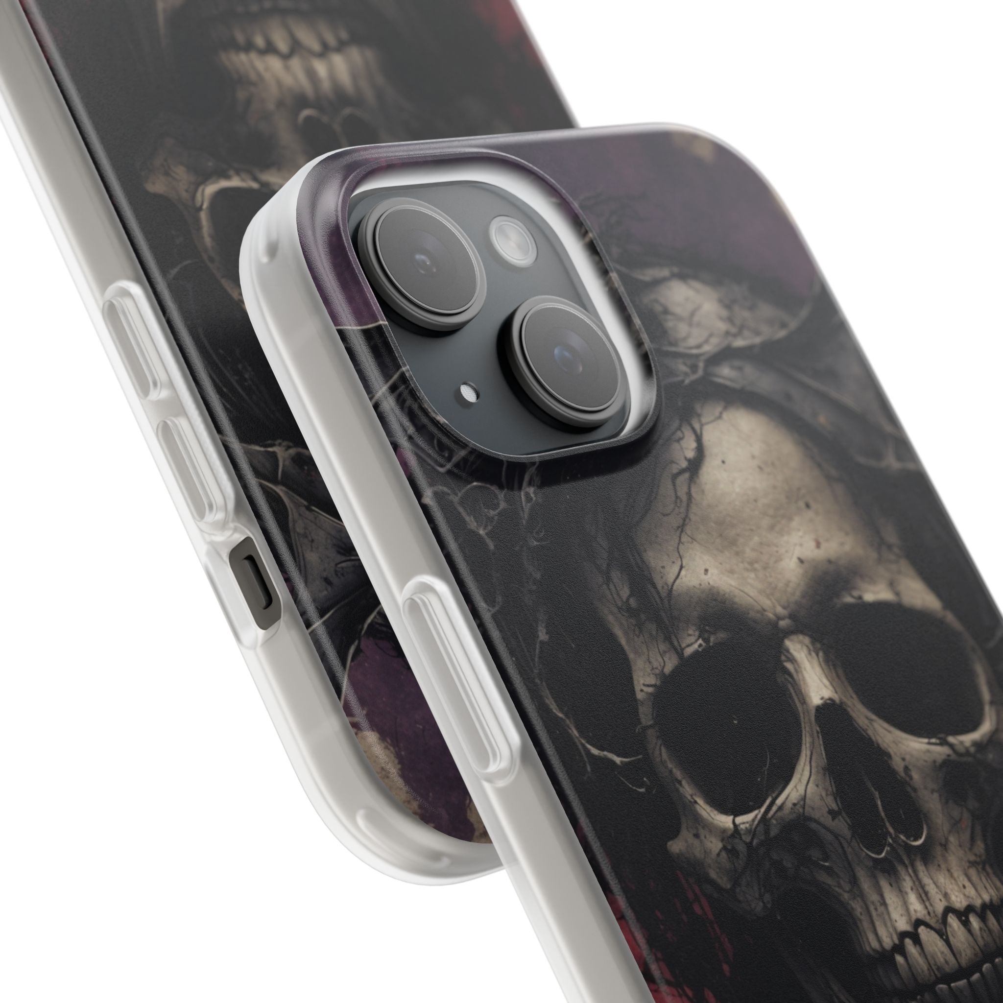 Gothic Skull Crown iPhone 15 Case - Soft