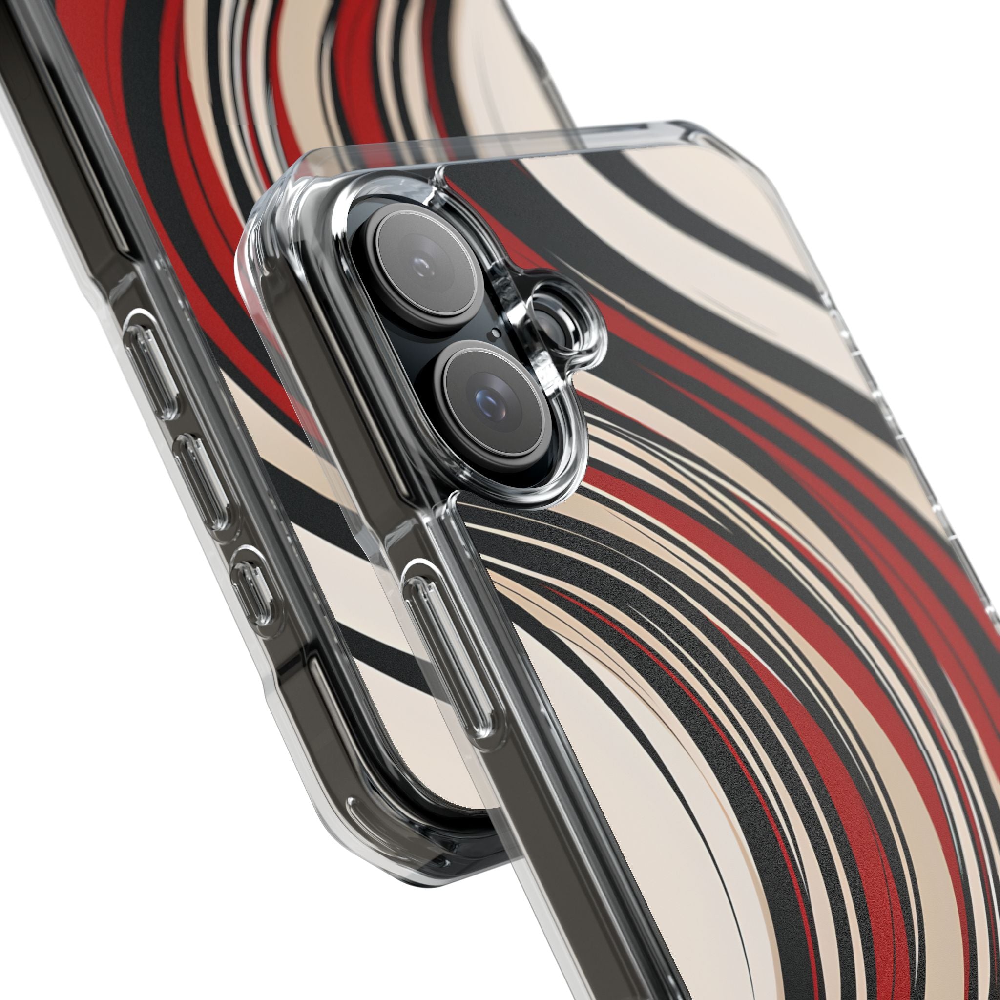 Karmesin Fluss Wellen · Impact Handyhülle für iPhone · Magsafe