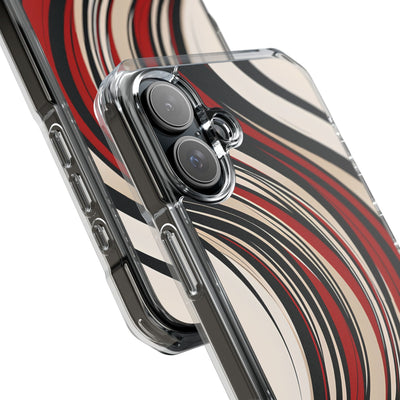 Karmesin Fluss Wellen · Impact Handyhülle für iPhone · Magsafe