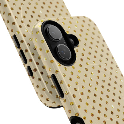 Gold Sparkle Grid iPhone 17 Case - Tough+ - CASE•BOB