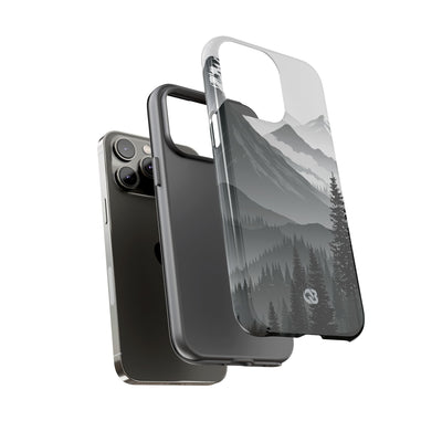 Grey Tough Phone Case for iPhone - Granite Ridge Mist