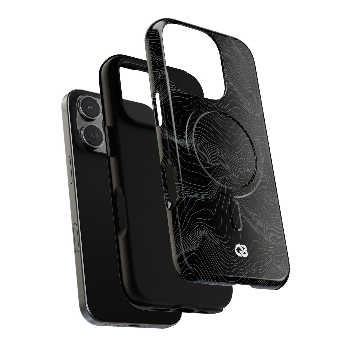 Obsidian Contour Elevation · Tough 2.0 Magnetic Phone Case for iPhone · Black