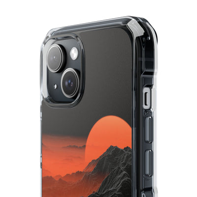 Solar Ridge Mesh · Clear Impact Magnetic Phone Case for iPhone · Black