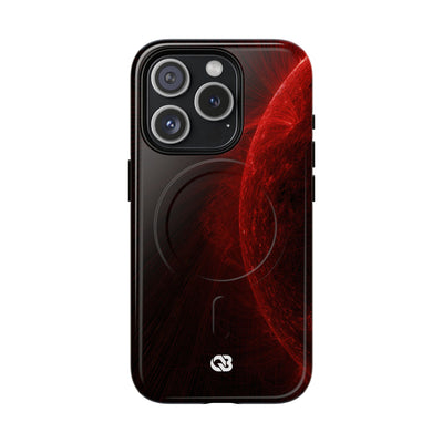 Red Tough 2.0 Magsafe Phone Case for iPhone - Solar Crimson Flare