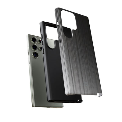 Grey Tough Phone Case for Samsung - Static Vertical Dither