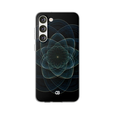 Blue Lite Phone Case for Samsung - Celestial Wireframe Bloom