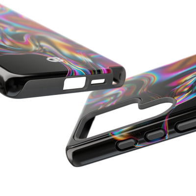 Purple Tough Phone Case for Samsung - Liquid Neon Chrome
