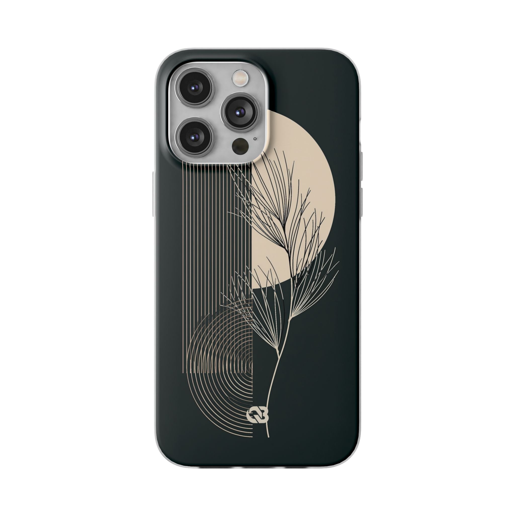 Black Lite Phone Case for iPhone - Obsidian Sand Willow