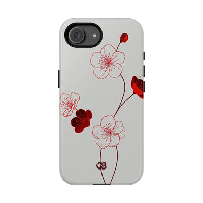 Crimson Sakura Blossom · Tough Phone Case for iPhone · Red