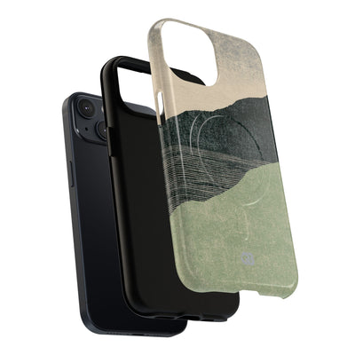Green Tough 2.0 Magsafe Phone Case for iPhone - Moss Ridge Grain