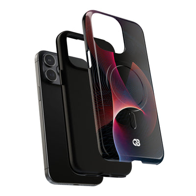 Black Tough 2.0 Magsafe Phone Case for iPhone - Cobalt Crimson Flux