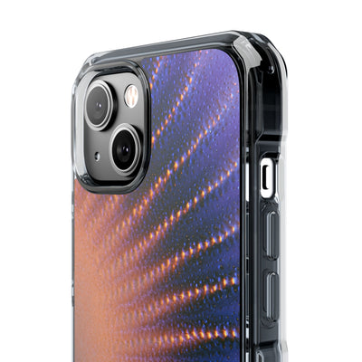 Luminous Aura Burst · Clear Impact Magnetic Phone Case for iPhone · Blue