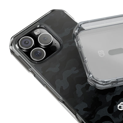 Blackout Urban Camo · Clear Impact Magnetic Phone Case for iPhone · Black