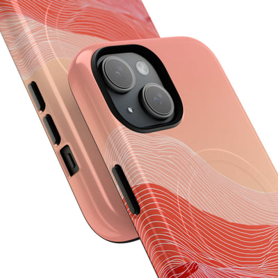Red Tough 2.0 Magsafe Phone Case for iPhone - Crimson Ridge Contour