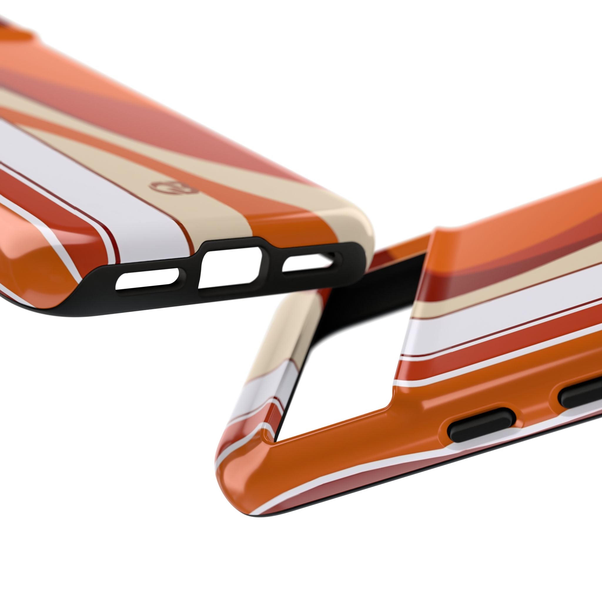 Orange Tough Phone Case for Google Pixel - Terracotta Metro Line
