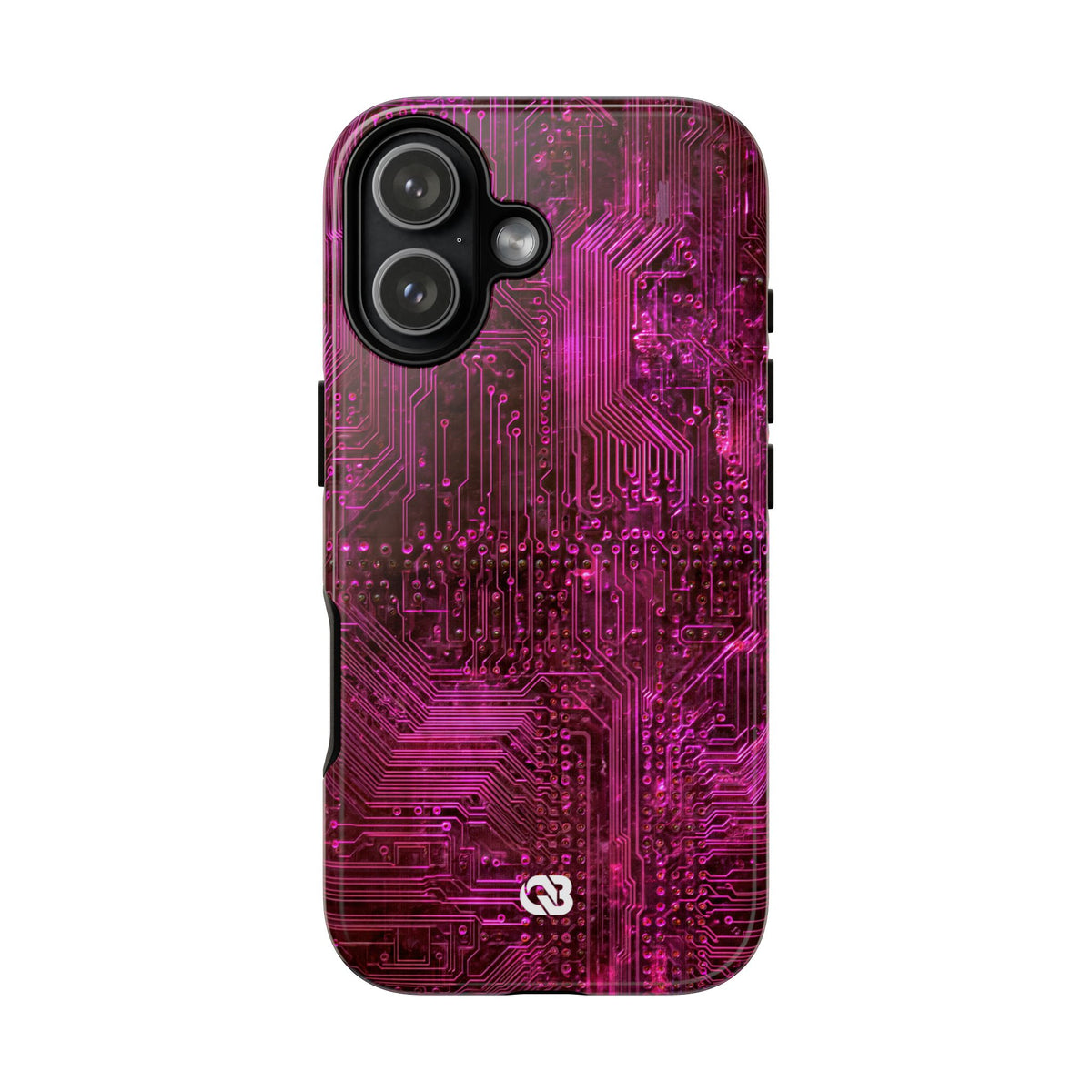 Magenta Circuit Trace · Tough Phone Case for iPhone · Pink
