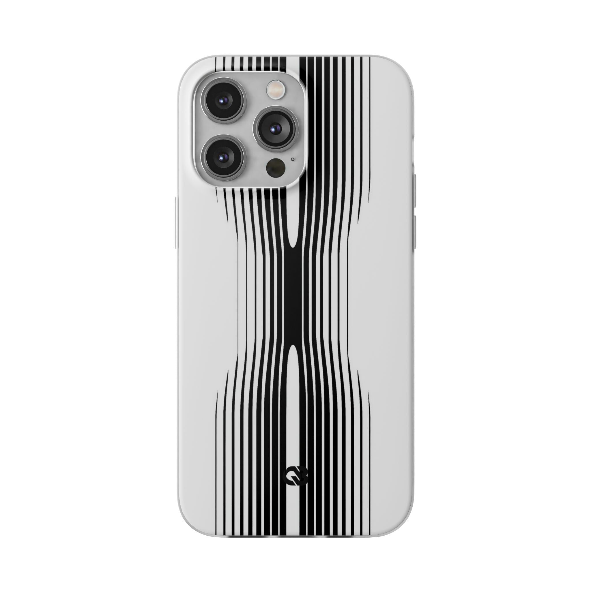 White Lite Phone Case for iPhone - Kinetic Mono Distortion