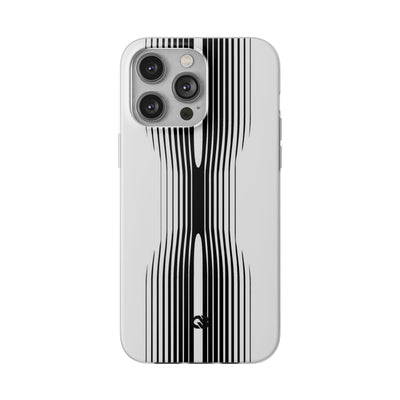 White Lite Phone Case for iPhone - Kinetic Mono Distortion