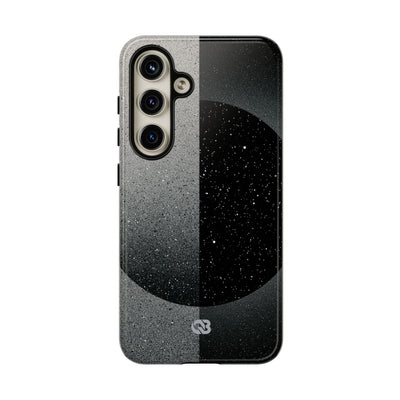 Black Tough Phone Case for Samsung - Lunar Static Orbit
